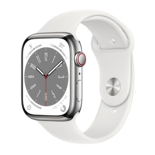 Apple Watch Series 8 LTE 45mm Viền Thép Dây Silicone